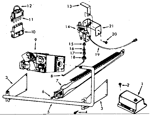 Kenmore 867762840 burner and controls diagram