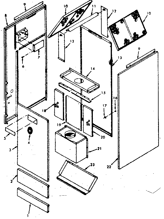 Kenmore 867763150 furnace casing diagram