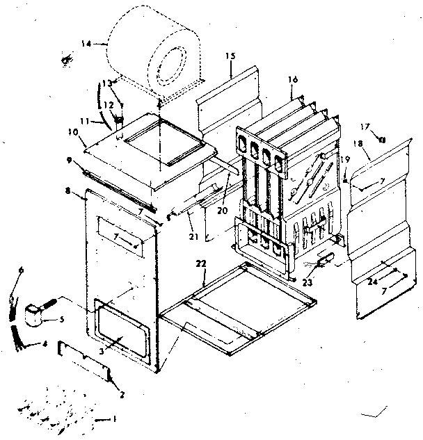 Kenmore 867763150 furnace body diagram