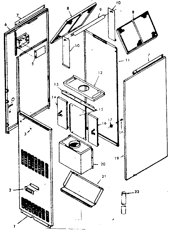 Kenmore 867763550 cabinet diagram
