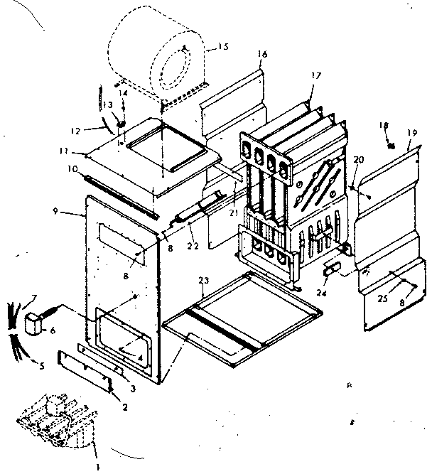 Kenmore 867763550 furnace body diagram