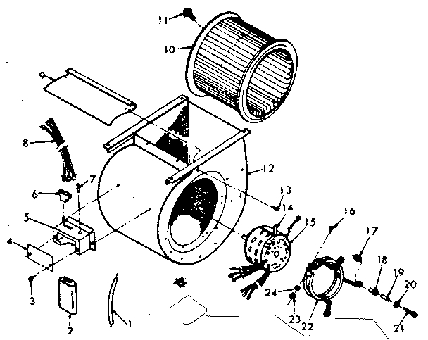 Kenmore 867763350 blower assembly diagram