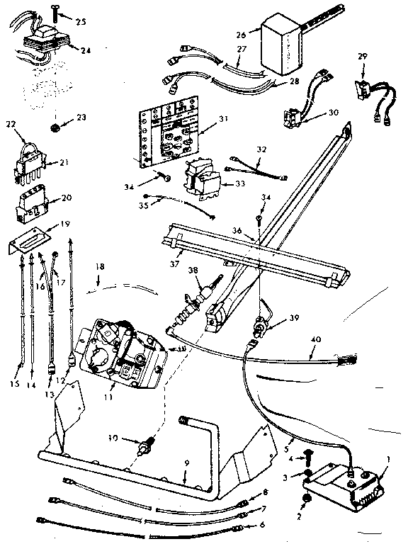 Kenmore 867763351 burner and controls diagram