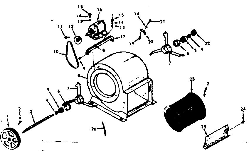Kenmore 867762770 blower assembly diagram