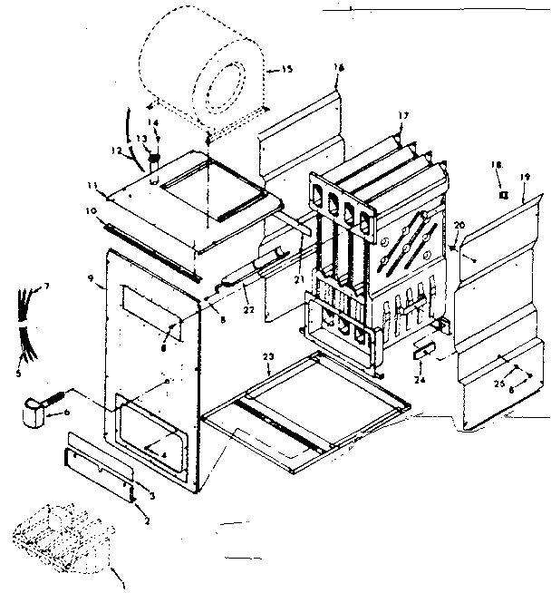 Kenmore 867763521 furnace body diagram