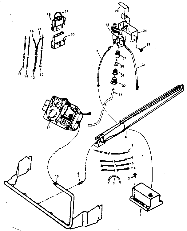 Kenmore 867763521 burner and controls diagram