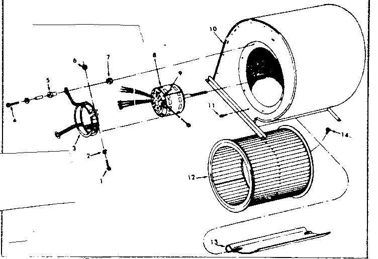 Kenmore 867763521 blower assembly diagram