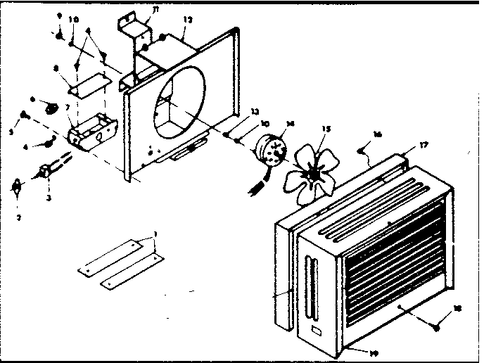 Kenmore 867758111 accessory fan-stock no. 64-78212 diagram