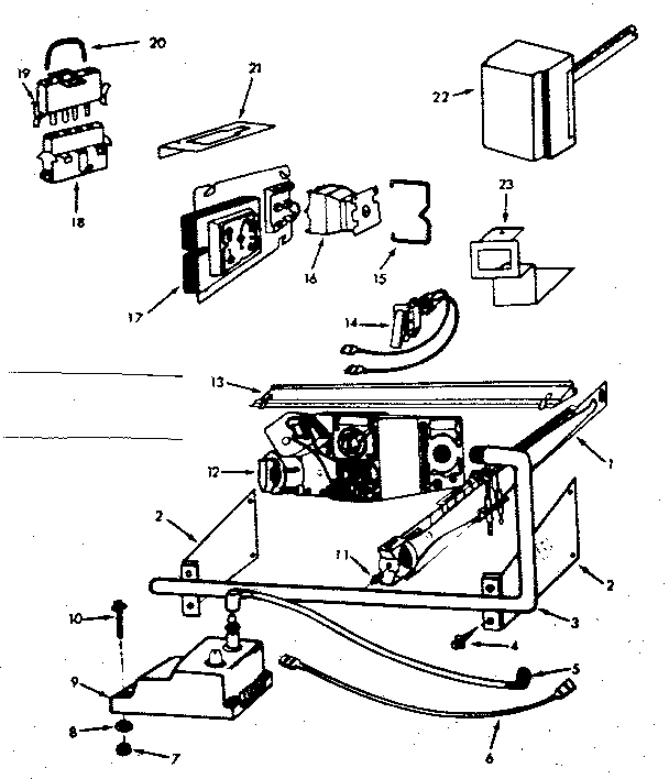 Kenmore 867762650 gas burners and manifold diagram