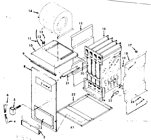 Kenmore 867763761 heat exchanger diagram