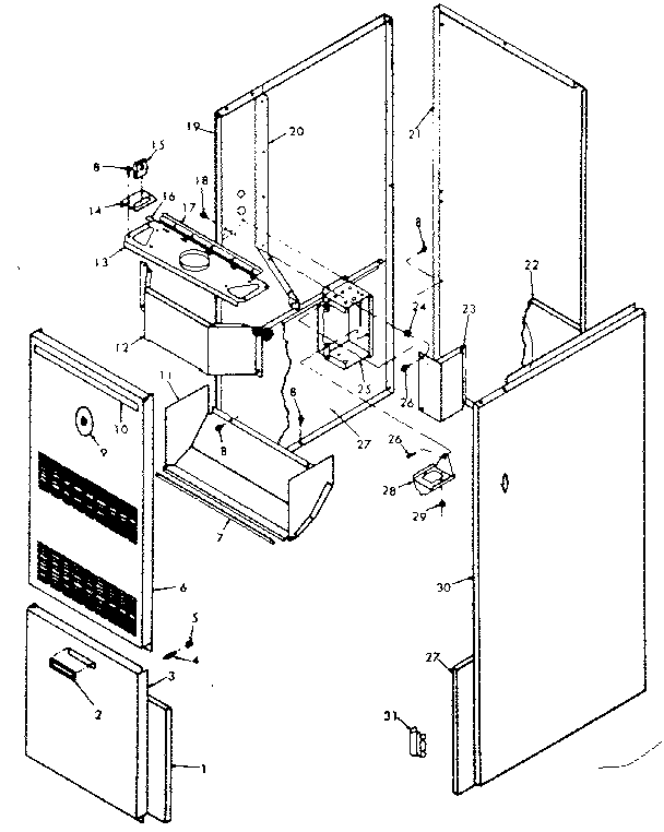Kenmore 867761080 cabinet diagram