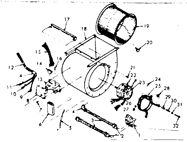 Kenmore 867761080 blower assembly diagram
