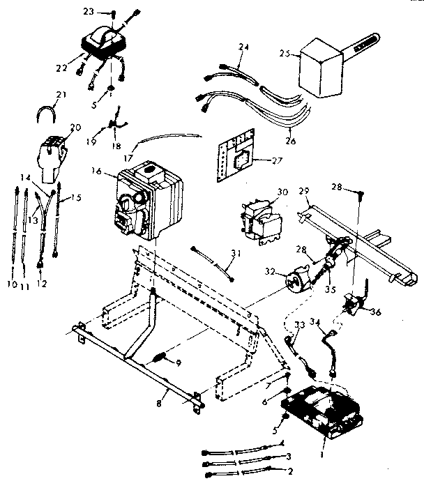Kenmore 867763331 gas burners and manifold/763321 diagram
