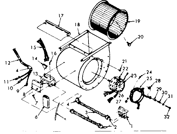 Kenmore 867763331 blower assembly diagram