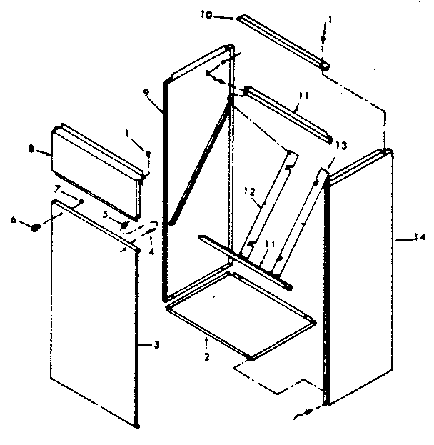 Kenmore 867763333 cabinet/763322 diagram