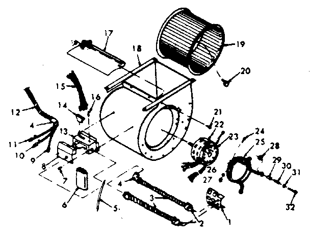 Kenmore 867763333 blower assembly diagram