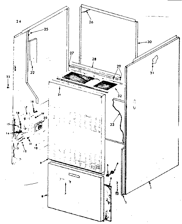Kenmore 867762223 cabinet diagram