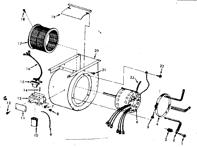Kenmore 867762223 blower assembly diagram