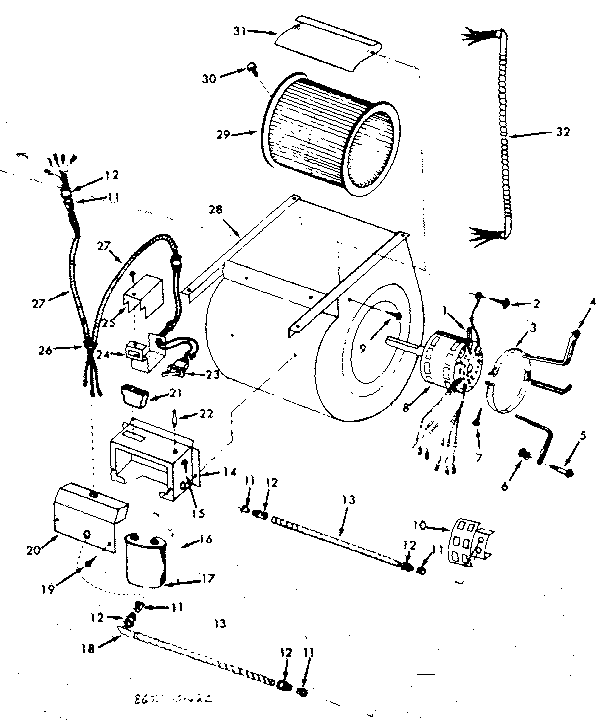 Kenmore 867762681 blower assembly/762680 diagram