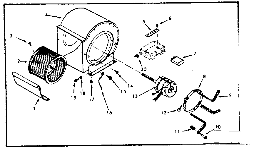 Kenmore 867747981 blower assembly diagram