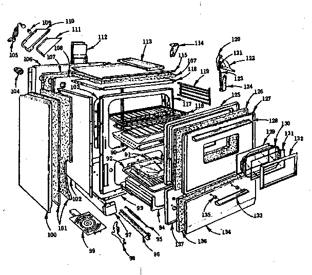 Kenmore 103730610 body section diagram