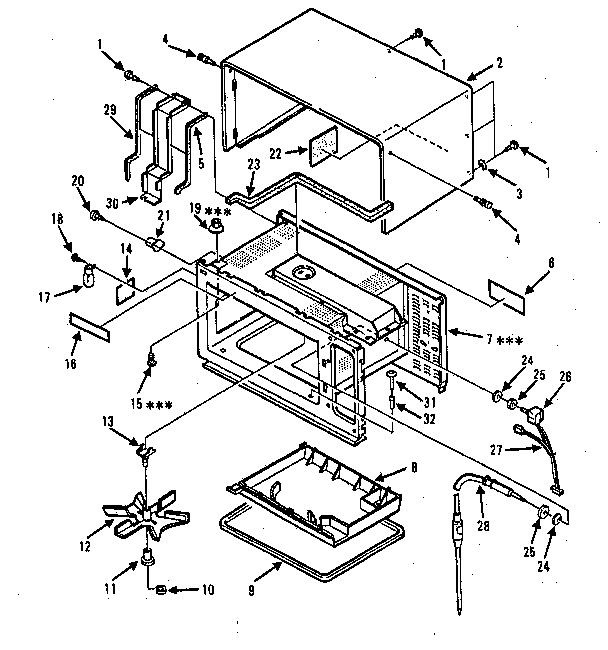 Kenmore 5668872280 cabinet parts diagram