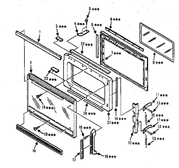 Kenmore 5668872280 door parts diagram
