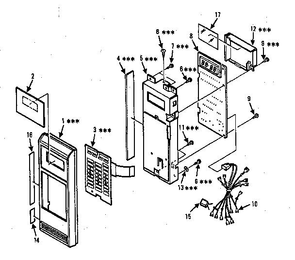 Kenmore 5668872280 control panel parts diagram