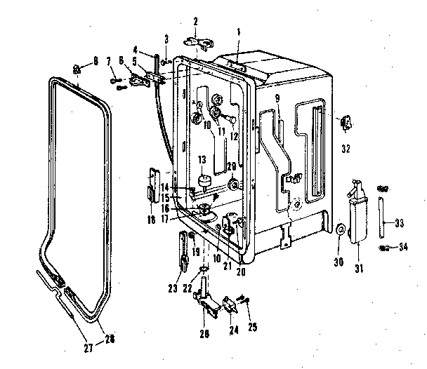 Kenmore 5871446583 tub details diagram