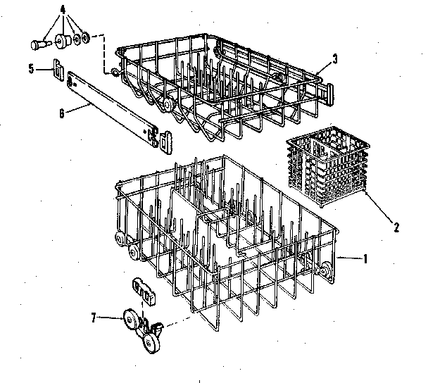 Kenmore 5871446583 rack details diagram