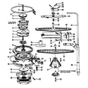 Kenmore 5871466583 motor, heater, and spray arm details diagram