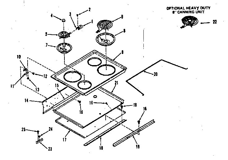 Kenmore 9114548810 main top section diagram