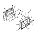 Kenmore 9114548810 oven door section diagram