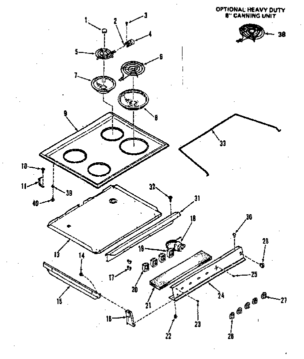 Kenmore 9114618890 main top section diagram