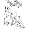 Kenmore 11081810100 control and rear panel parts diagram