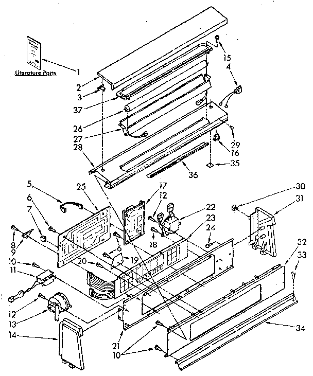 Kenmore 11082694130 console panel parts diagram