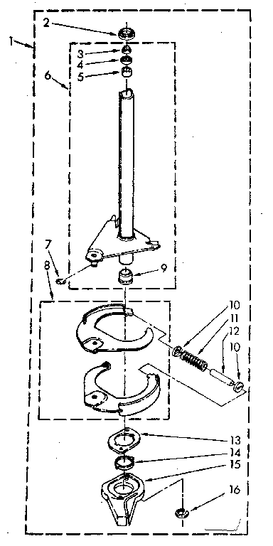 Kenmore 11082694130 brake and drive tube parts diagram