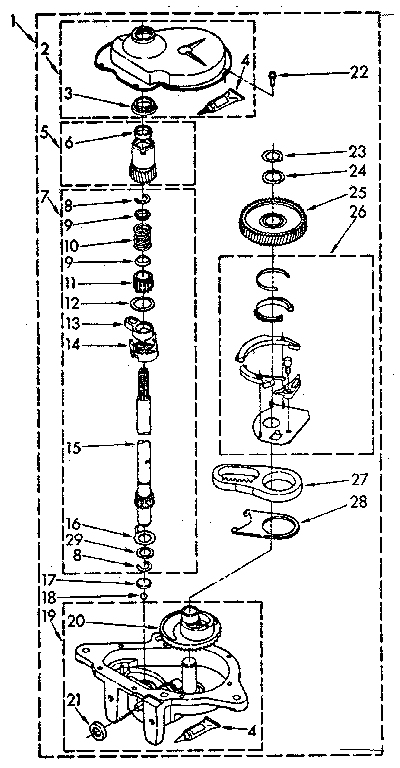 Kenmore 11082694130 gearcase parts diagram