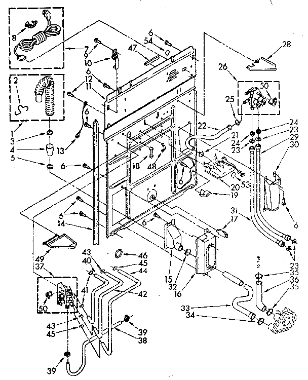 Kenmore 11082791110 rear panel parts diagram