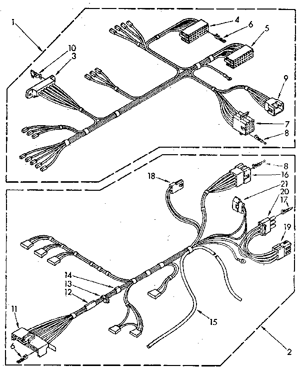 Kenmore 11082791110 wiring harness diagram