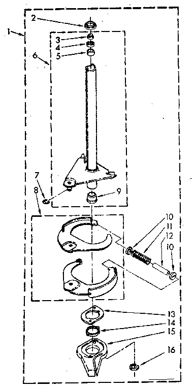 Kenmore 11082791110 brake and drive tube parts diagram