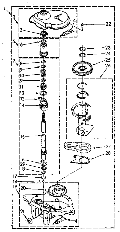 Kenmore 11082791110 gearcase parts diagram