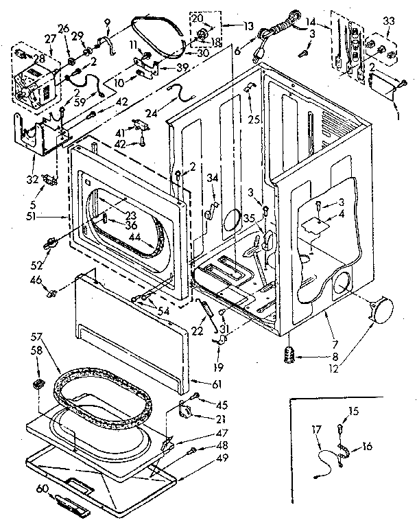 Kenmore 11087884300 cabinet parts diagram