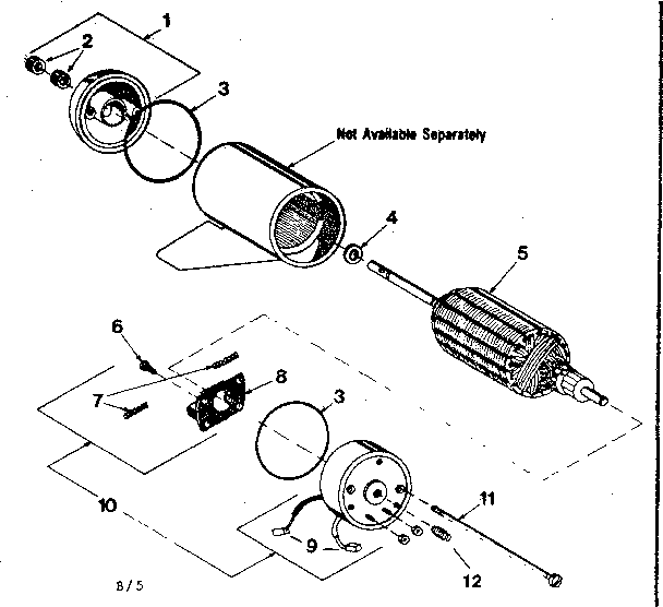 Craftsman 217593842 electrical motor assembly diagram