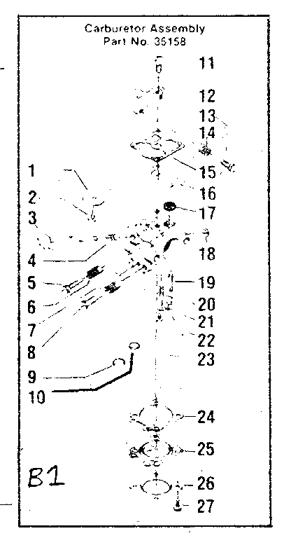 Craftsman 358353670 carburetor assembly diagram