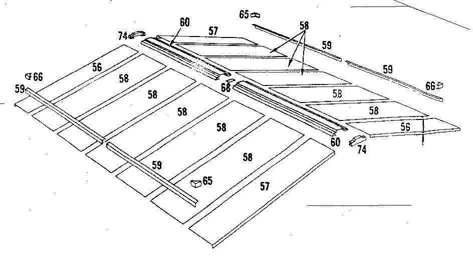 Sears 69668892 roof assembly diagram