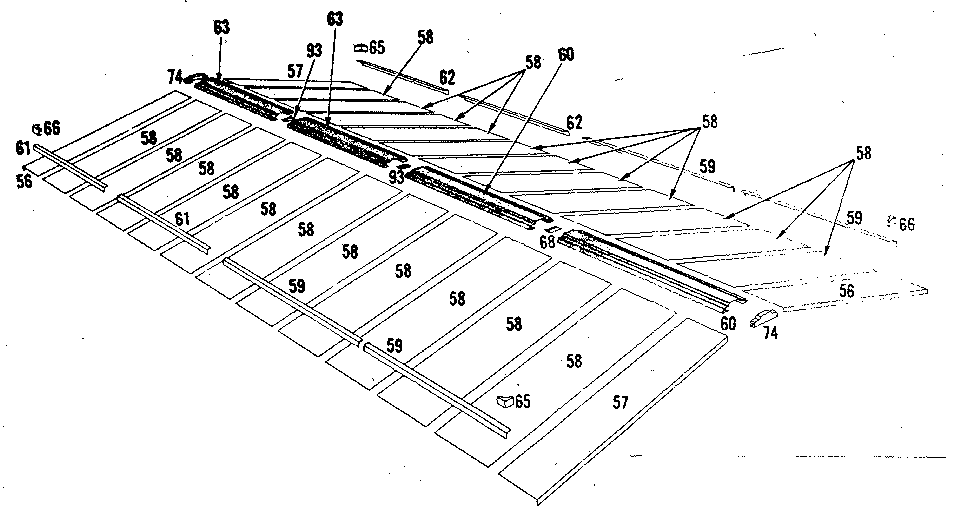 Sears 69668895 roof assembly diagram