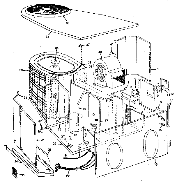 ICP NPADC47AB02 non-functional replacement parts diagram