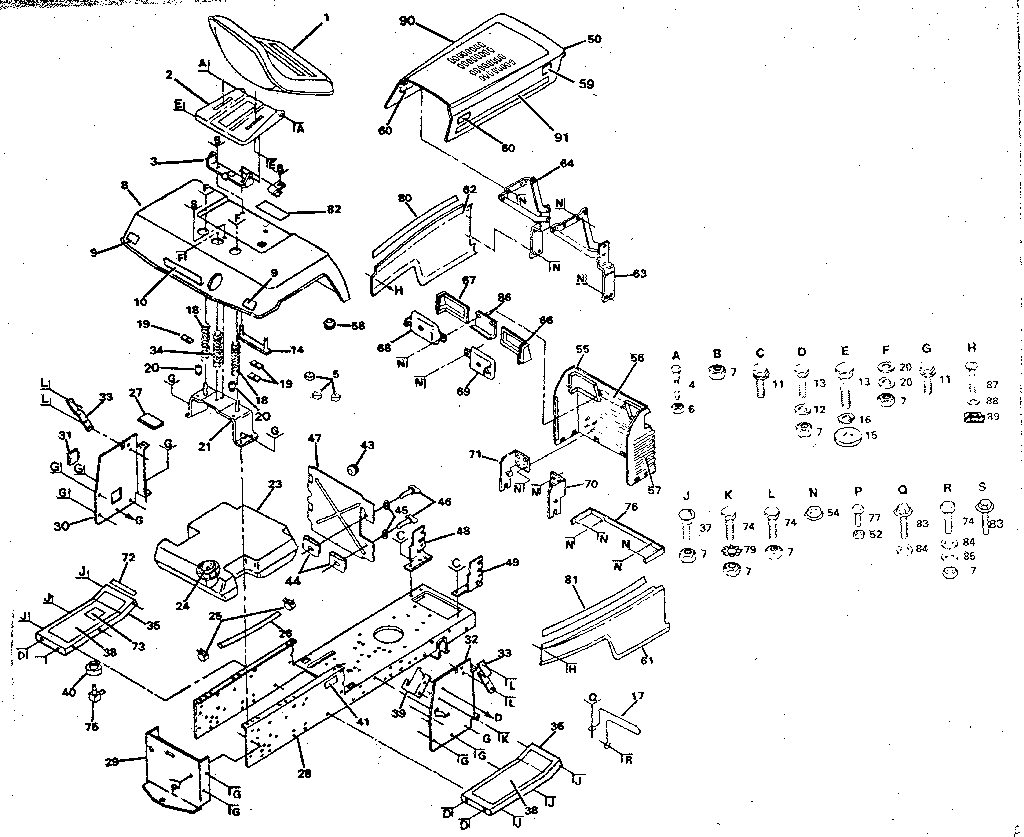 Craftsman 917254320-1987 chassis and enclosures diagram