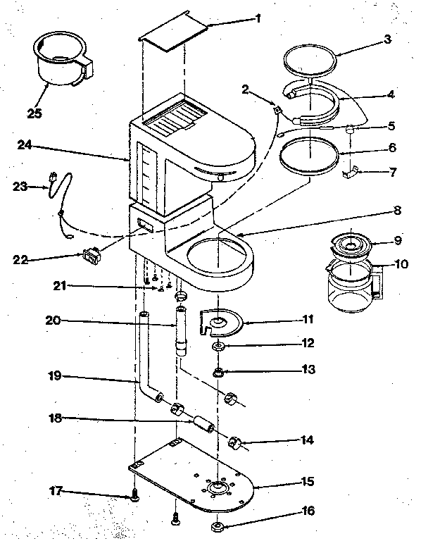 Proctor Silex A600K replacement parts diagram